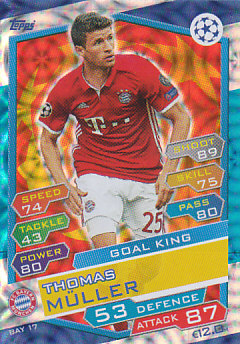 Thomas Muller Bayern Munchen 2016/17 Topps Match Attax CL Goal King #BAY17